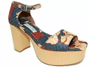 Tabitha Simmons Women's Patton Midnight Drunken Flowers Sandal US 8.5 - IT 39 B