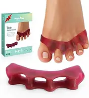Welnove Toe Separator Bunion Corrector - 8 Pcs Gel Toe Straightener to Restore Hammertoes to Their Original Shape for Women Men, Toe Spacers for Gifts (S Sizes)