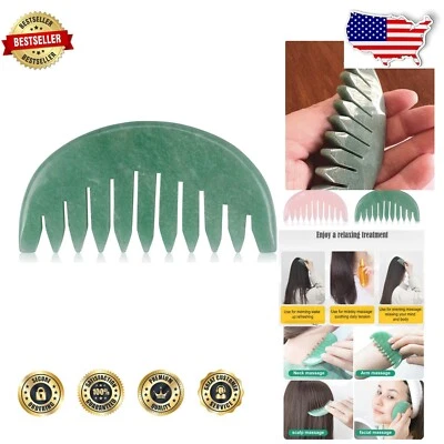 Elegant Jade Comb for Static-Free Hair & Gua Sha Body Massage Tool – Gift Ready