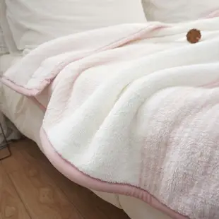 巨厚！出口純色高端法蘭絨冬季保暖加厚毛毯單雙人蓋毯拉舍爾毯子