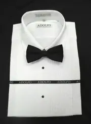 Men's Tuxedo Lay Down Collar Formal Shirt $25.00 Free Bow Tie, MANY SIZES