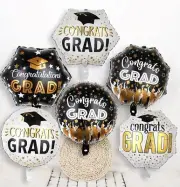 6 Piece Graduation Foil Balloon Set