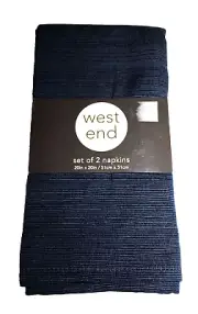 West End 20 x 20 in. Set of 2 Napkins - Navy