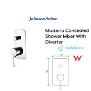 Johnson Suisse / marbletrend MADEIRA CONCEALED SHOWER MIXER TAP DIVERTER CHROME