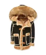 JORDAN CRAIG (KIDS) BLACK COFFEE DENALI SHEARLING JACKET