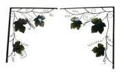 (4) Decorative Corner Bracket Suncatcher Gold/Green Leaves & Vines 13” x 11.5”