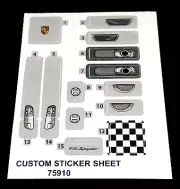 Custom Decal for 75910 Replacement Sticker 75910