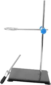 JECOMPRIS Laboratory Stand Support Clamp Sturdy Metalware Base for Flasks Beakers Easy to Assemble Essential for Chemistry Experiments Secure Equipment Setup for Lab Use