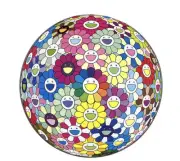 Murakami Takashi Crouching His Face in a Field of Flowers ED300 Flower Ball #2b4