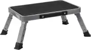 BOCOM One Step Stool, Height-Adjustable Lightweight Portable Folding Gray