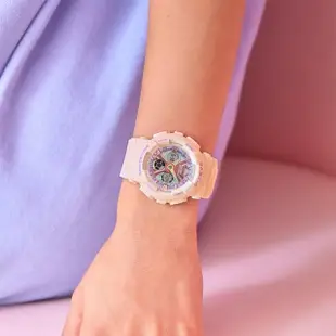 【CASIO 卡西歐】BABY-G 粉彩 可愛休閒雙顯手錶 畢業禮物(BA-130PM-4A)