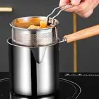 Multipurpose Deep Fryer Pot Easy to Clean Small Cookware Kitchen Frying Pan for