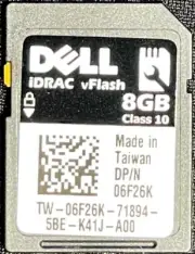 New Dell 8GB iDRAC vFlash Class 10 Secure Digital SD Card / 6F26K