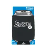 Free Contradictions - Funny Novelty Stubby Holder With Base