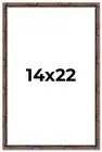 14x22 Frame Brown Bamboo with Dark Coffee/Walnut Finish | Solid Wood Picture Fra