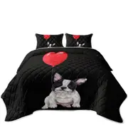 Adorable Loving French Bulldog Puppy Coverlet