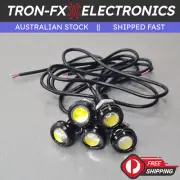 1/2/5Pcs 18mm Cool White Eagle Eye Water Clear LED 35CM Pre Wired DC12V 12V