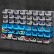 48 PCS Bin Rack Wall Mounted Tools Storage Garage Workshop Nuts Bolts Organiser