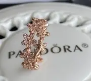 Authentic Pandora ROSE Daisy Flower Ring #180934CZ