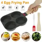 Egg Frying Pan Set Aluminum 4 Cups Egg Frying Pan Nonstick Mini Egg Cooker AmDCQ