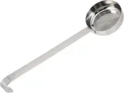 Ciieeo Pizza Sauce Scoop, Stainless Steel Food Portioner Kitchen Soup Ladle Portion Spoon Ketchup Spoon Flat Bottom Serving Scoop Measure Ladle