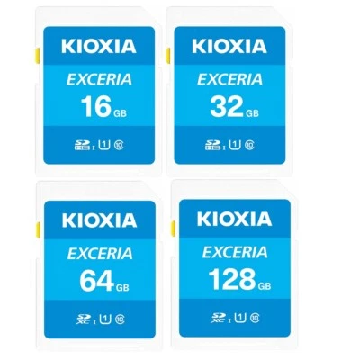 SD Card KIOXIA 16GB 32GB 64GB 128GB EXCERIA Class 10 DSLR Video Camera Memory
