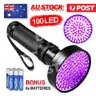 100LED UV Flashlight Torch Light Lamp Ultraviolet Blacklight Aluminum 395nM Kit