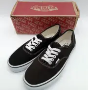 Vans Classic Authentic Black/White Skate Sneakers, Size 8M/9.5W, NEW WITH BOX