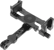 Angoily Mobile Phone Holder Smartphones Cell Phone Camera Tripod Mount Cold Shoe Mount Tripod Attachment Triple Cold Shoe Adapter Aluminum Alloy Black