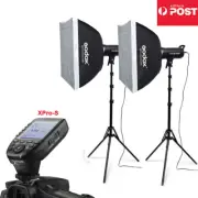2X Godox SK400II Studio Flash + Softbox + Light Stand + XPRO-S Trigger for Sony