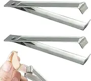 Garlic Peeler Tweezers, 2x Fish Bone Tweezers Set, Garlic Peeler Skin Remover, Stainless Steel Garlic Peeling Clips for The Kitchen Tool, Garlic Peeler Tool