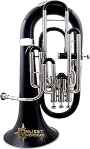 Euphonium 4 Valve Brass Instrument with Warm Tone, Smooth Valves, for Musicians and Students.