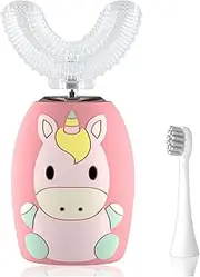 Automatic U-Shaped Silicone Children's Smart Toothbrush-USB Rechargeable Electric Children's Mouth Containing U-Shaped 360 Degree Toothbrush