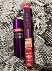 2 Pc Set Covergirl DEVOTED RED Simply Ageless Moisture Renew Lipstick Lip Liner