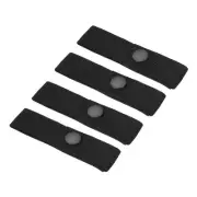 Belt Keeper with Double Snaps, Nylon Gear Holder for Belt Fixing, Black 4pcs