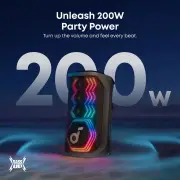 Anker Soundcore Rave 3S AI Karaoke Party Speaker with 2 Wireless Mics (Black)