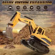 Vikus Remote Control Excavator Truck, 6 Channel Full Functional Rechargeable RC Toy Truck, 1/24 Scale