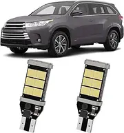XFLHEHD 2Pcs Highlander Reverse Lights Fits for 2011-2023 Toyota Highlander, Cool White 6500K Super Bright Reverse Light Bulb LED, 2835 45-SMD Chipsets Error Free, Upgraded Backup Lights Replacement