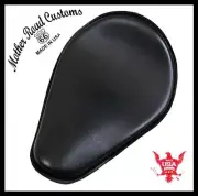 Spring Solo Seat Chopper Harley Sportster Dyna Bobber 10x13" Black Leather USA