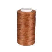 Leather Sewing Stitching Flat Waxed Thread String Cord (150D 1mm 50M, Khaki )