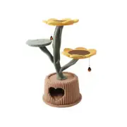 Cmisstree Pet Cat Sunflower in a Pot House Tree Post Scratcher w/ Hanging Toy