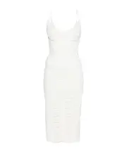 ruched midi dress F38 white