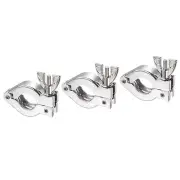 KF-16 Vacuum Clamp, 3 Pack Hose Clamp with Wing Nut for Ferrule, Silver