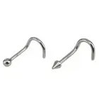 22PCS/Set Stainless Steel Hinged Segment Nose Hoop Ring Bone Studs Body D-io _in