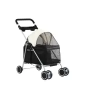 i.Pet Pet Stroller Pram Dog Cat Carrier Cage Large Travel Pushchair Foldable 4 Wheels