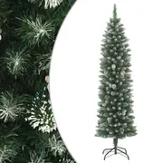 Artificial Slim Christmas Tree with Stand PVC Decoration Multi Sizes vidaXL