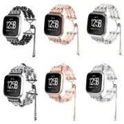 Fashion Women Faux Pearls Beaded Smartwatch Bracelet Strap Band For Fitbit Versa
