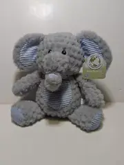 New Spark Create Imagine Plush Elephant Baby Rattle Crinkle Ears Gray A3