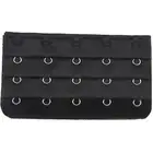 2X(Black 5 Rows Hook and Eye Tape Extension Bra Strap Extender 5 Pcs for7873