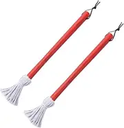 Toddmomy Practical BBQ Sauce Basting Mops 2pcs Oil Brush Set Cotton Wood BBQ Mopping Brushes Flavor Infusing Heat-Resistant Handle